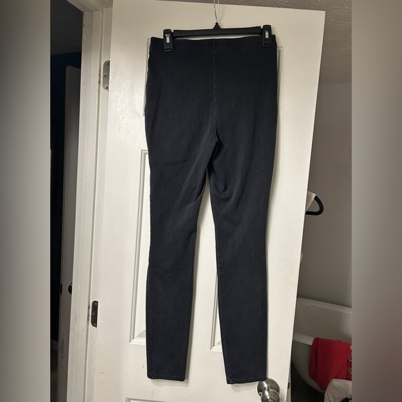 Good American Jeans Women 2/ MED Black Pull On Skinny Jeans Stretch High - Picture 3 of 4